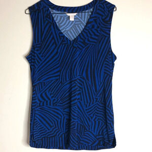 Banana Republic Sleeveless Exotic Print Blouse, Size M